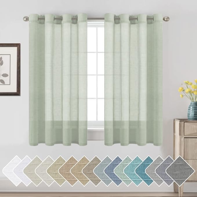 H.VERSAILTEX Linen Curtains Natural Linen Blended Curtain Panels by HVERSAILTEX