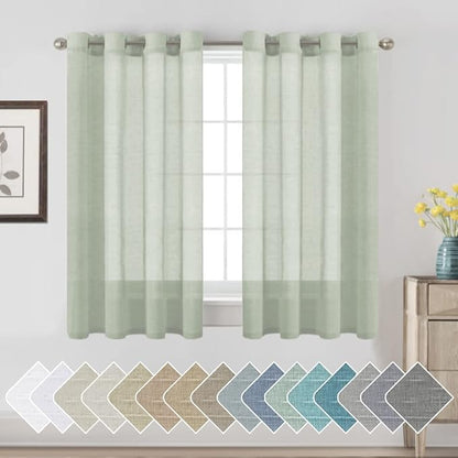 H.VERSAILTEX Linen Curtains Natural Linen Blended Curtain Panels by HVERSAILTEX