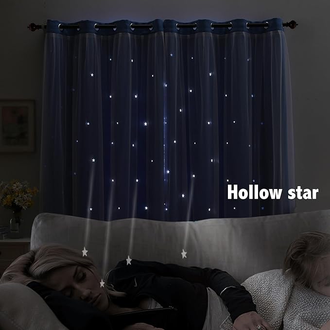 indistar Star Cutout Kids Window Blackout Curtains - Image 3