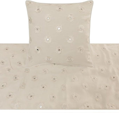 The HomeCentric King Queen Twin White Decorative Twin 53"x18" Bed Runner - Image 2