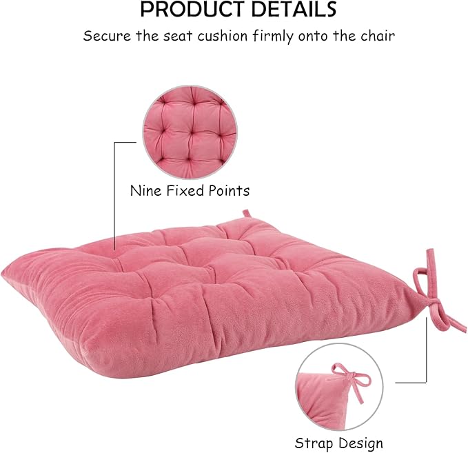 2 Pack Square Seat Cushion Chair Pads - Image 4