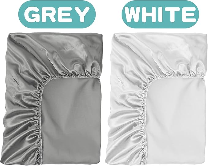 2 Pack Silk Crib Sheets for Baby - Image 2