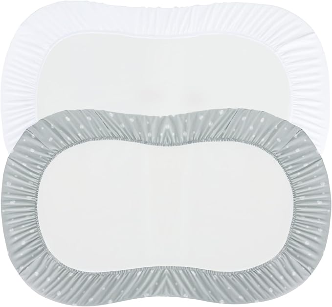 Bassinet Sheets 2 Pack, Fit for Halo BassiNest Swivel, Flex Sleeper, 4moms - Image 3