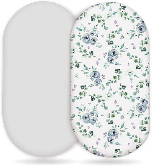 Stretchy Ultra Soft Fitted Bassinet Sheet Set 2 Pack, Universal Cradle Sheet Set by BUYNOW