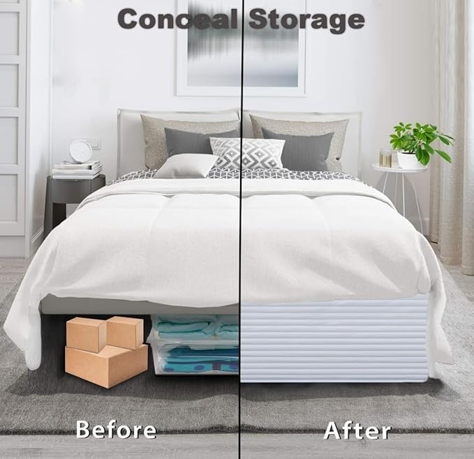 Queen Bed Skirt-Box Spring Cover - Image 6