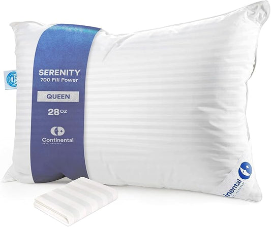 Continental Bedding | Serenity Goose Down Pillow | 700 Fill Power Hungarian by ContinentalBedding