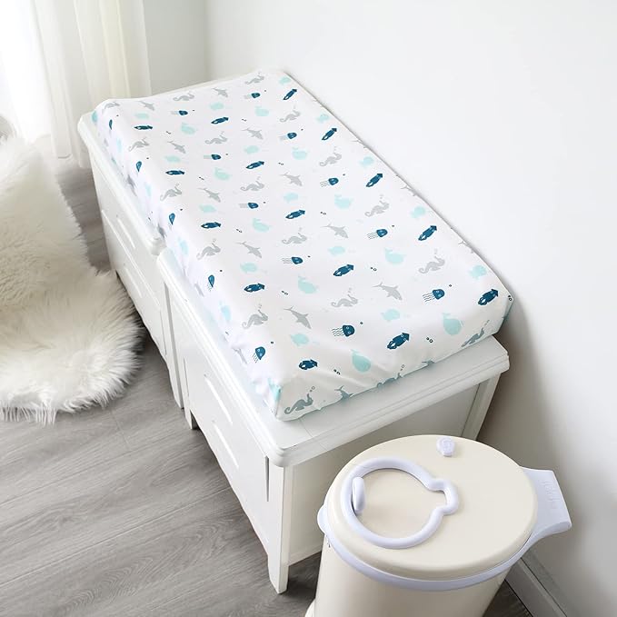 Changing Pad Cover for Boys Girls 2 Pack, Comfy & Breathable Changing Table - Image 3