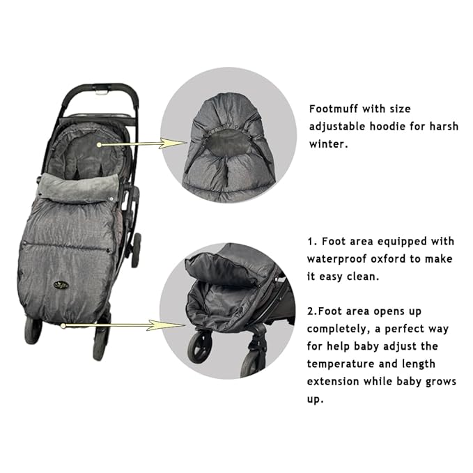 CozyMe Stroller Footmuff, Stroller Blanket - Image 5