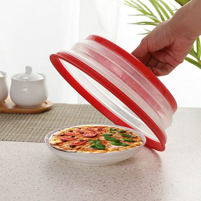 Collapsible Microwave Splatter Cover, 10.5 Inch, Microwave Plate Cover - Image 5