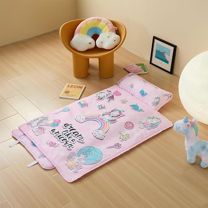 beeweed Toddler Nap Mat, Rollup Design Kid Sleeping Mat - Image 7