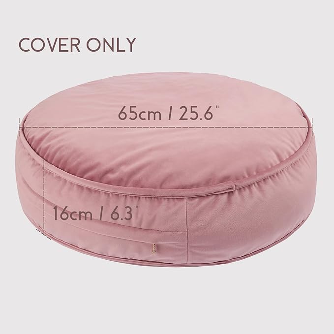 Round Floor Pillow Cover Velvet Throw Seating Pouf Yoga Meditation Cushion - Image 3
