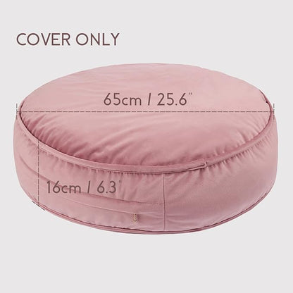 Round Floor Pillow Cover Velvet Throw Seating Pouf Yoga Meditation Cushion - Image 3