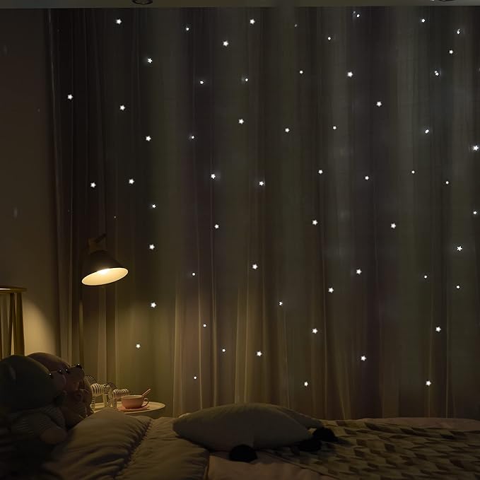 Kinryb Nursery/Kids/Girls Room Star Cut Out Blackout Rainbow Curtain - Image 8