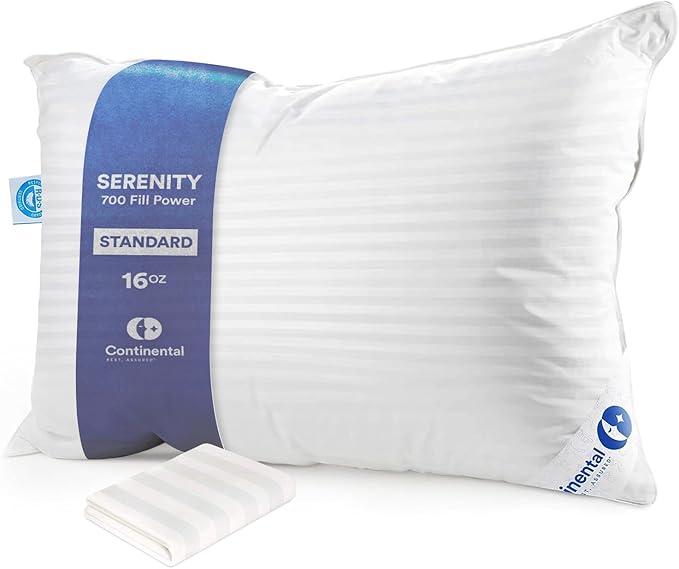 Continental Bedding | Serenity Goose Down Pillow | 700 Fill Power Hungarian by ContinentalBedding