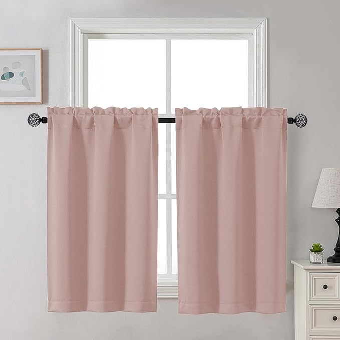 Gwine Blush Pink Blackout Curtains by Gwine
