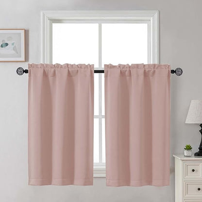 Gwine Blush Pink Blackout Curtains by Gwine