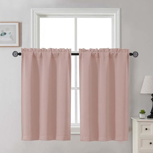 Gwine Blush Pink Blackout Curtains by Gwine