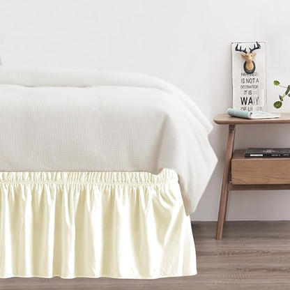 Twin Bed Skirt, Elastic Wrap Around Bed Skirt Twin Size, Bed Skirts - Image 7