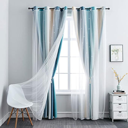FANLI Ombre Rainbow Blackout Curtains - Image 6