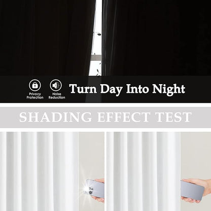 Vision Home White Pinch Pleated Full Blackout Curtains Thermal Insulated Window - Image 4