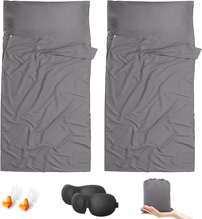 Sleeping Bag Liner, Travel Sheet & Adult Sleep Sack, Camping Sheets Travel by BREENHILL
