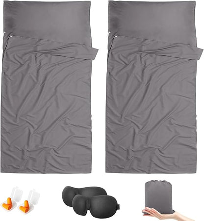 Sleeping Bag Liner, Travel Sheet & Adult Sleep Sack, Camping Sheets Travel by BREENHILL