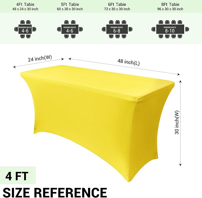 Obstal 4Ft Stretch Spandex Table Cover - Image 4