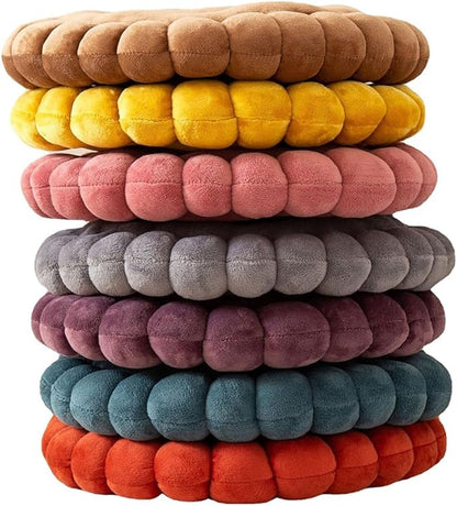 vctops Round Chair Pad Seat Cushion Solid Velvet Color Seat Pad Indoor Floor - Image 3