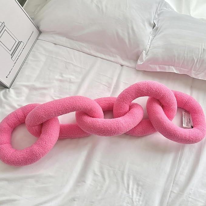 Long Chain Throw Pillow Knot Pillow，Knotted Chain Shape Cushion Dorm Room Decor by Unknown