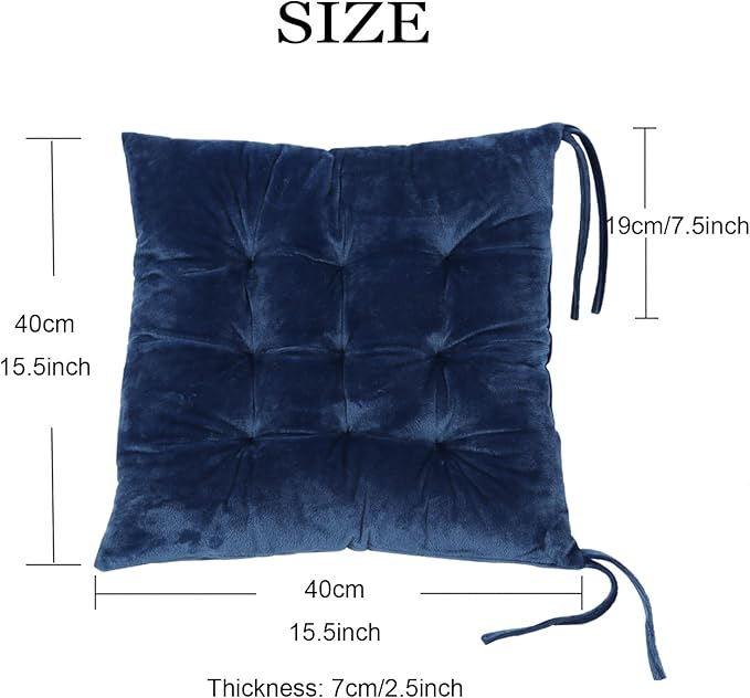 2 Pack Square Seat Cushion Chair Pads - Image 2