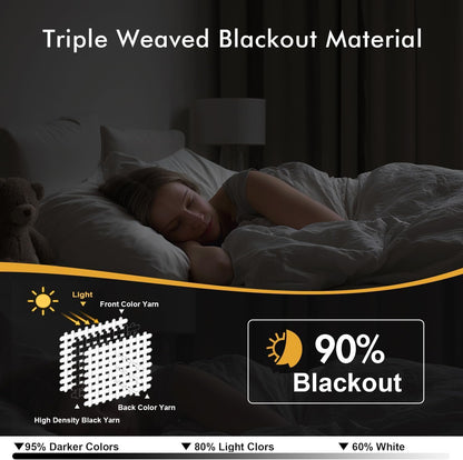 miulee blackout curtains for bedroom 2 panels 40 shown in use