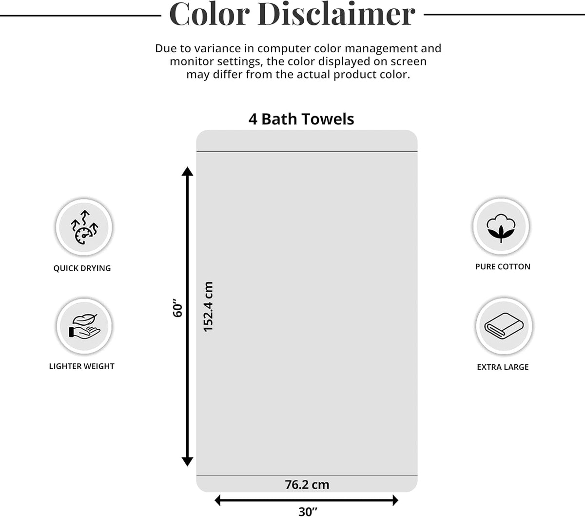 tens towels 4 piece extra large bath towels on a desk or shelf