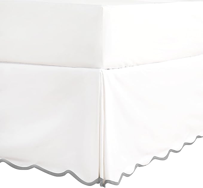 HIG Off White Chic Queen Bed Skirt by HIG