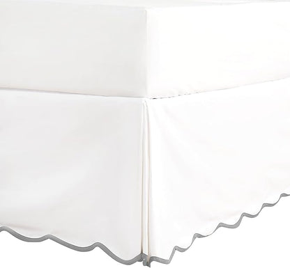HIG Off-White Chic Full Bed Skirt by HIG