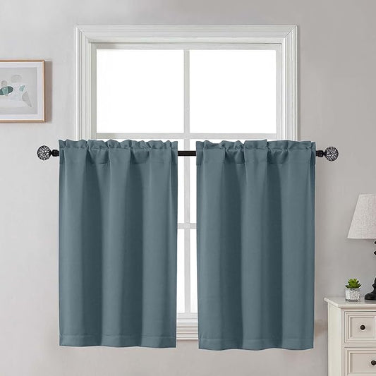 Gwine Stone Blue Blackout Curtains by Gwine