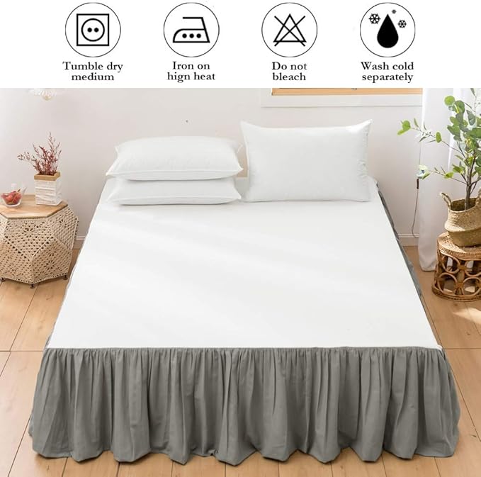 BISELINA French Linen Bed Skirt - Image 6