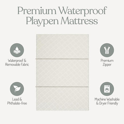 Sleepah Pack and Play Mattress Waterproof & Washable Cover Foldable Tri-Fold - Image 7