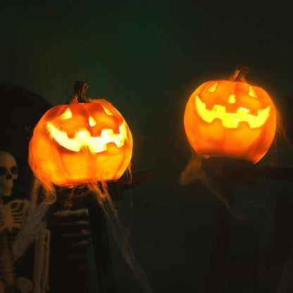 Retisee 4 Pack Halloween Solar Lights Pumpkin, Jack O Lantern Solar Lights