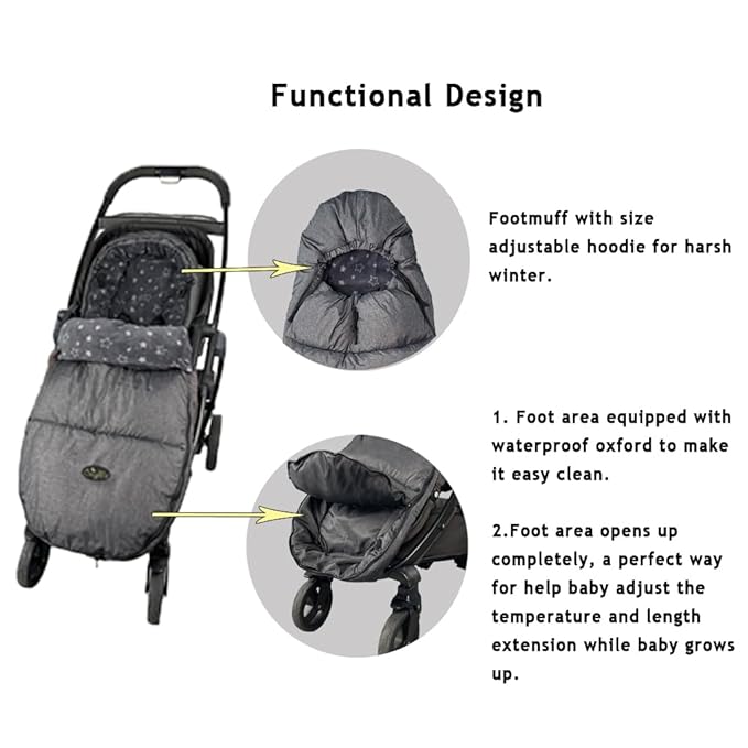 CozyMe Stroller Footmuff, Stroller Hooded Blanket - Image 5