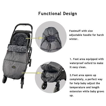 CozyMe Stroller Footmuff, Stroller Hooded Blanket - Image 5