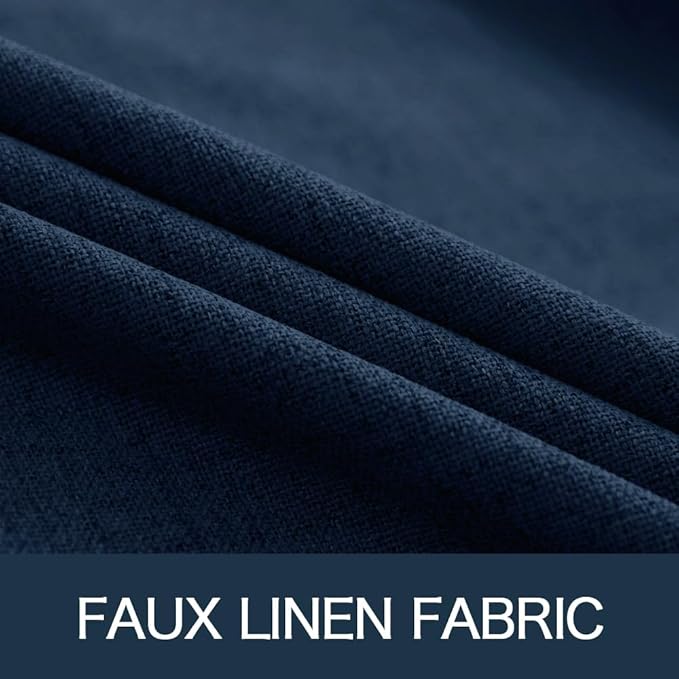 MIULEE 90 Inches Linen Textured Curtains - Image 5