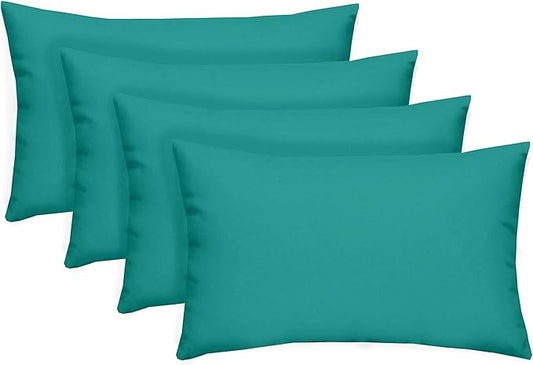 RSH Décor: Set of 4 Lumbar Throw Pillows | Indoor/Outdoor All Weather Polyester by RSHDECOR