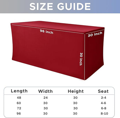 Nasitos Fitted Red Tablecloths for 8 Foot Tables - Image 7