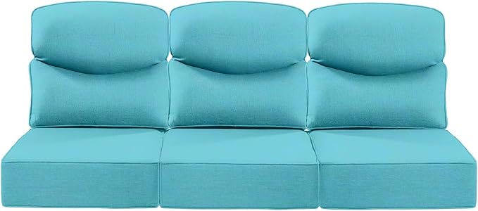 Luxury 22x24/22x25 6-Inch Smile Outdoor Sofa Cushions Set of 3 by ACTREST
