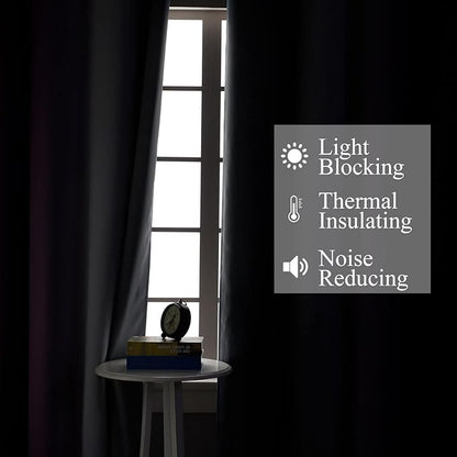 Estelar Textiler Purple and Grey Ombre Blackout Curtains 90 Inches Long 2 - Image 3