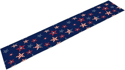 4th of July Patriotic Table Runner, Memorial Day Independence Day Freedom Stars - Image 8