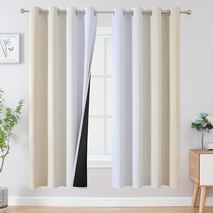 Estelar Textiler Full Room Darkening Blackout Curtains 72 Inch Length 2 Panels by ESTELARTEXTILER