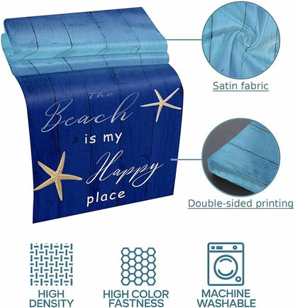Happy Beach Place Marine Starfish Bed Runners - Image 6