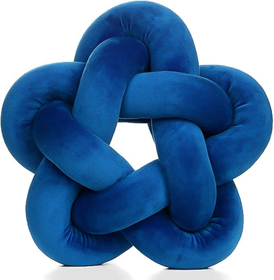 Knot Plush Throw Pillow Handmade Knotted Star Pillow Soft Sofa Lumbar Cushion by Wadser
