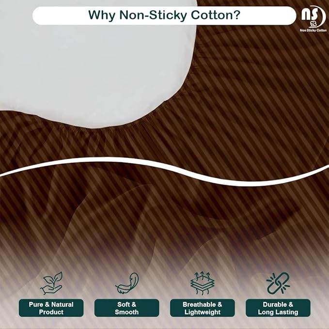 NON Sticky cotton Queen Size Sleeper Sofa Sheets, 4 Piece Egyptian Cotton Bed - Image 4